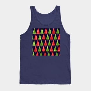 Christmas background. Christmas trees colorful Tank Top